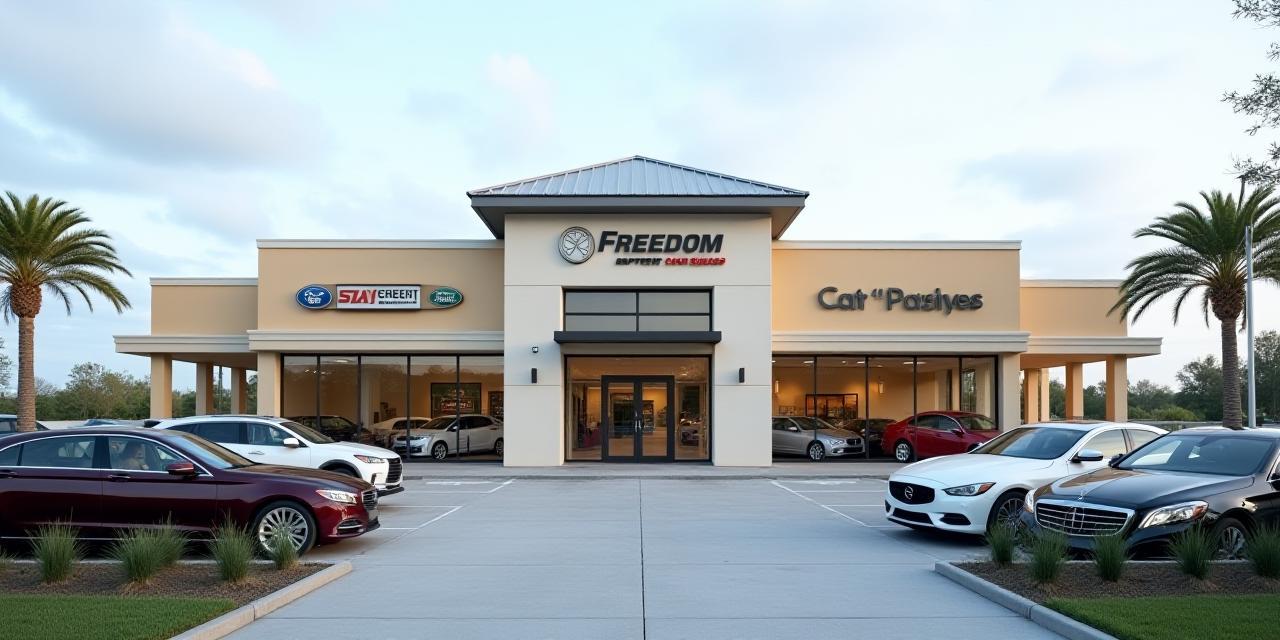 Freedom Car Sales showroom exterior in Orlando