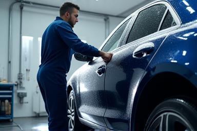 Professional car detailing bay